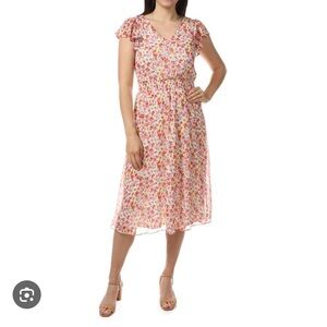 NWT MSK Floral Smock Waist Dress